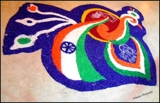 Indian Flag In Peacock Shape